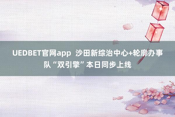 UEDBET官网app  沙田新综治中心+轮廓办事队“双引擎”本日同步上线